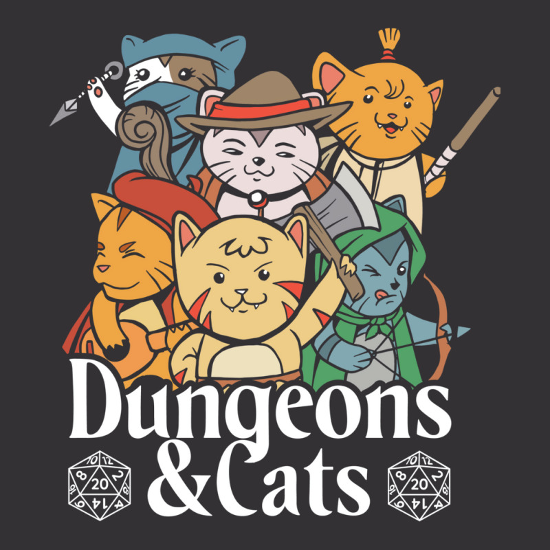 Dungeons And Cats Vintage Hoodie And Short Set | Artistshot