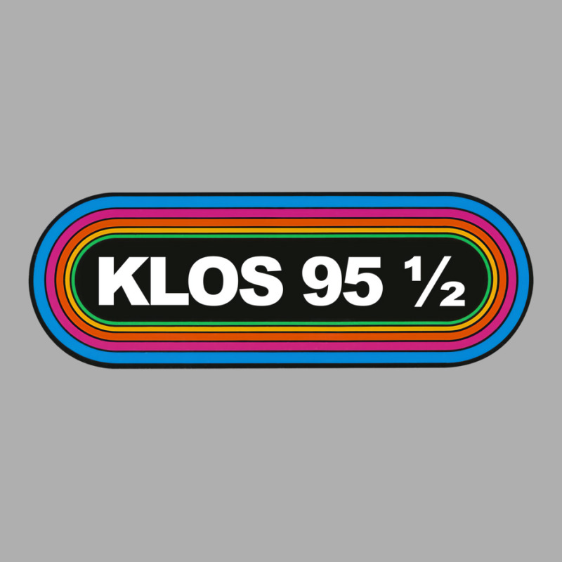 Rainbow Klos 95 5 Los Angeles 1980s Retro Radio Station Ladies Fitted T-Shirt by nanchpebau | Artistshot