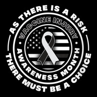 Womens Us Flag With Black And White Ribbon Vaccine Injury Awareness V- Zipper Hoodie | Artistshot