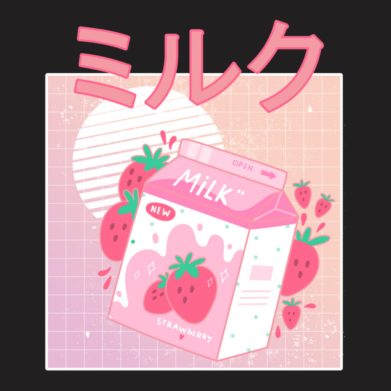 Japanese Aesthetics Kawaii Strawberry Milk Shake T-shirt | Artistshot