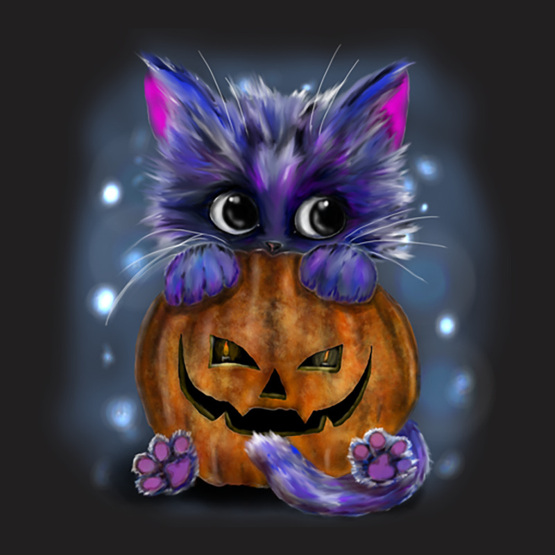 Cat And Pumpkin T-shirt | Artistshot