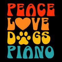 Peace Love Dogs Piano Musician Musical Instrument Pianist Maternity Scoop Neck T-shirt | Artistshot