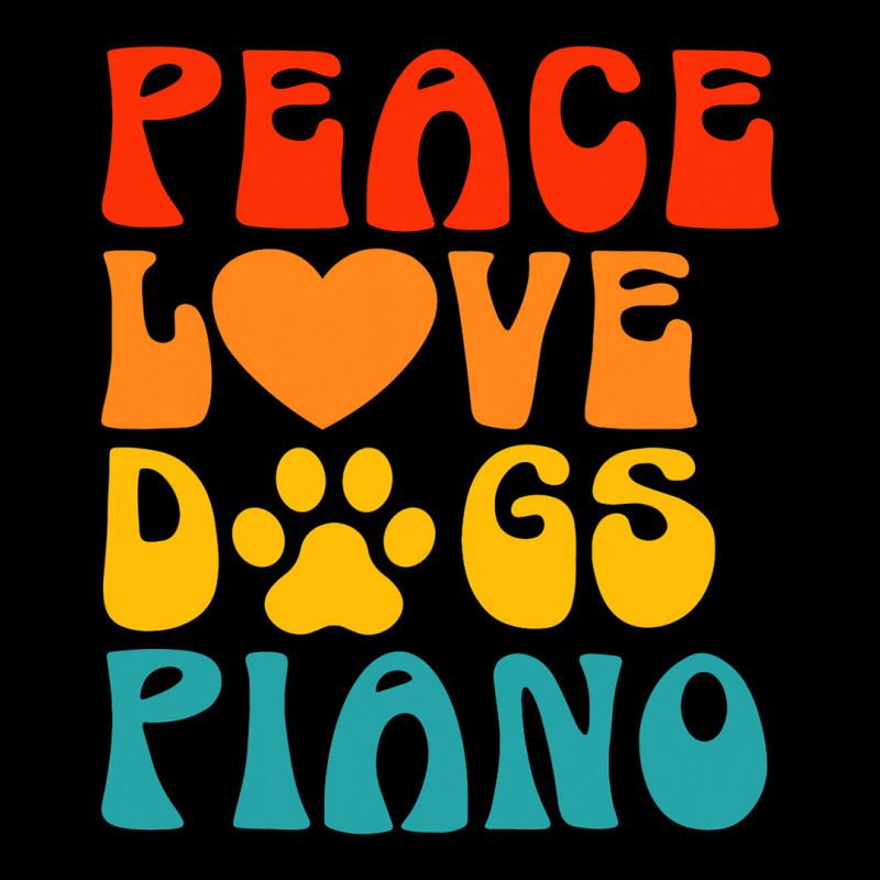 Peace Love Dogs Piano Musician Musical Instrument Pianist Maternity Scoop Neck T-shirt by XAVIERESPREE | Artistshot