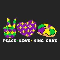 Peace Love King Cake Funny Mardi Gras Festival Party Unisex Hoodie | Artistshot