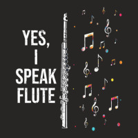 Classical Music Flutist Musical Instrument Flute Ladies Fitted T-shirt | Artistshot