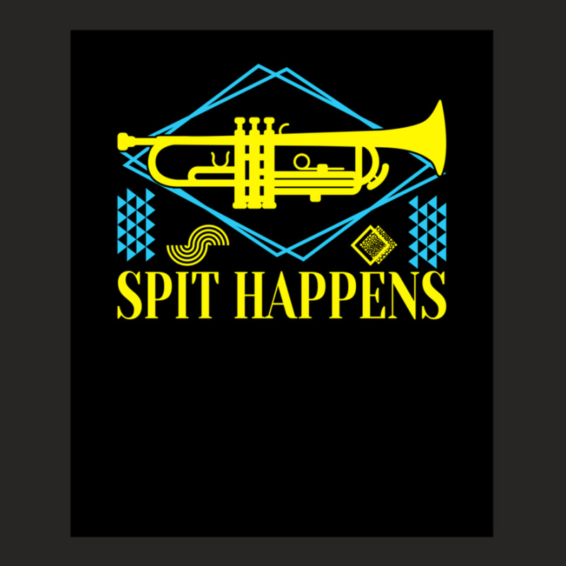 Spit Happens Musical Instrument Trumpet Trumpeter 1 Ladies Fitted T-Shirt by JEFFREYHTHRASHER | Artistshot