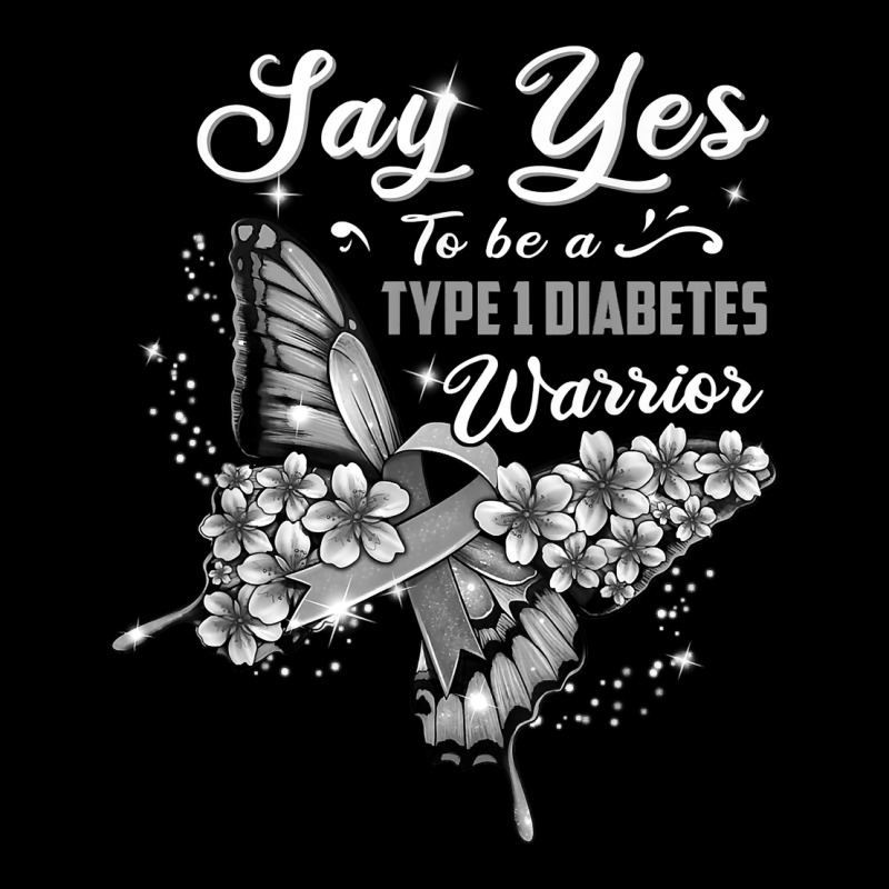 Type 1 Diabetes Warrior Grey Butterfly Womens T Shirt Zipper Hoodie | Artistshot