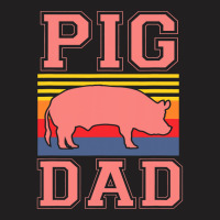 Pig Dad Cute Farmer Hog Lover Farm For Boys Men Retro T-shirt | Artistshot