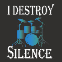 I Destroy Silence  Drummer Gift 1 Champion Hoodie | Artistshot