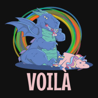 Voila The Last Unicorn Dragon Eaten Satire Fairy Tales Graphic T-shirt | Artistshot