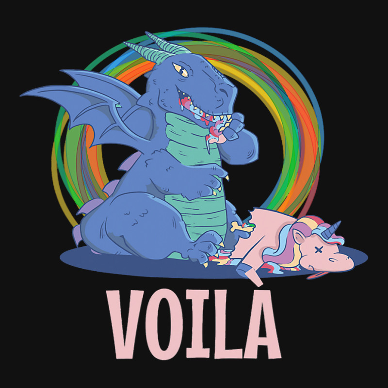 Voila The Last Unicorn Dragon Eaten Satire Fairy Tales Graphic T-shirt by MELISSABISHOP | Artistshot