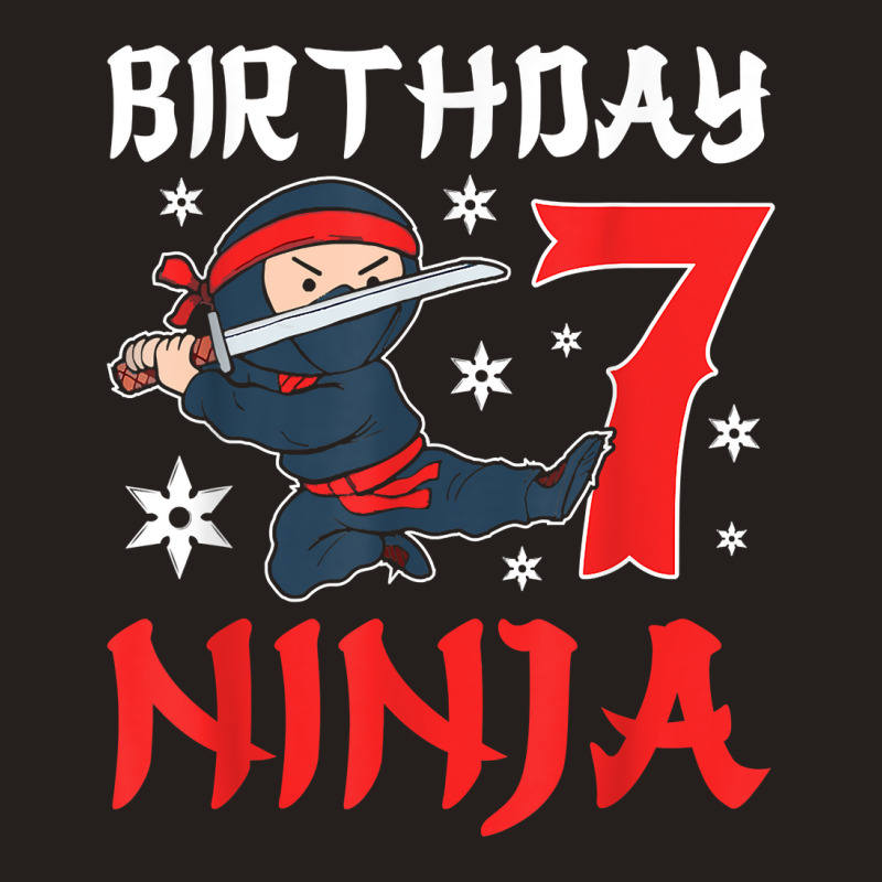 Little Ninja Kid Seven Years Old 7th Natal Birthday Party T Shirt Tank Top by latodorjnb | Artistshot