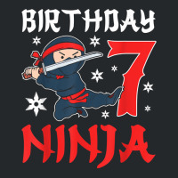 Little Ninja Kid Seven Years Old 7th Natal Birthday Party T Shirt Crewneck Sweatshirt | Artistshot