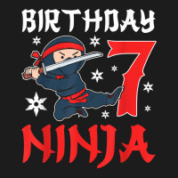 Little Ninja Kid Seven Years Old 7th Natal Birthday Party T Shirt Hoodie & Jogger Set | Artistshot