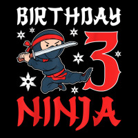 Little Ninja Kid Three Years Old 3rd Natal Birthday Party T Shirt Fleece Short | Artistshot