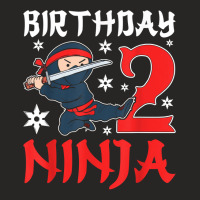 Little Ninja Kid Two Years Old Boy 2nd Natal Birthday Party T Shirt Ladies Fitted T-shirt | Artistshot