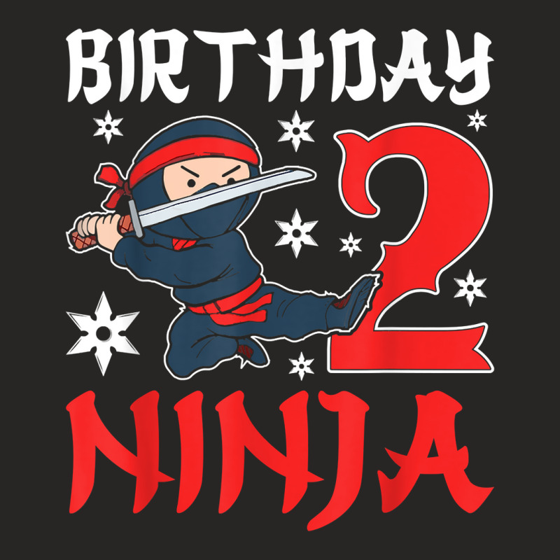 Little Ninja Kid Two Years Old Boy 2nd Natal Birthday Party T Shirt Ladies Fitted T-Shirt by latodorjnb | Artistshot