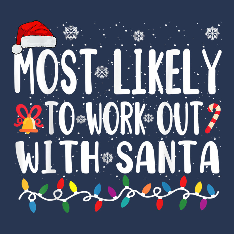 Xmas Most Likely Work Out With Santa T Shirt Ladies Denim Jacket by omano | Artistshot