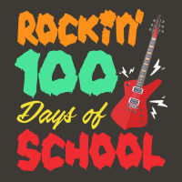 Funny 100 Days Of School Gift T  Shirt Music Note Rocking 100 Days Of Bucket Hat | Artistshot