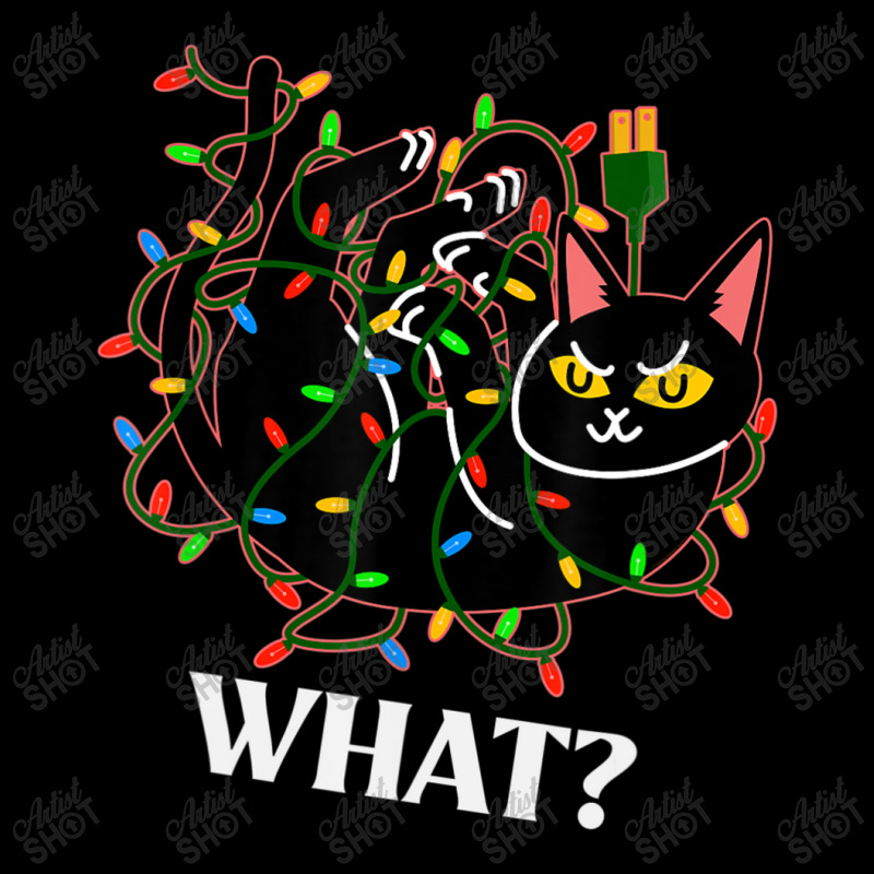 Custom Cat Tangled In Christmas Tree Lights Says What Cat Youth
