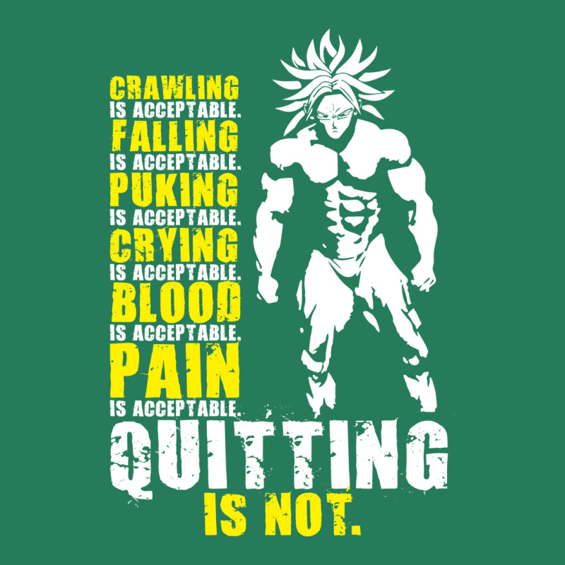 Quitting Is Not Acceptable   Anime Gym Motivational 3 T-shirt | Artistshot