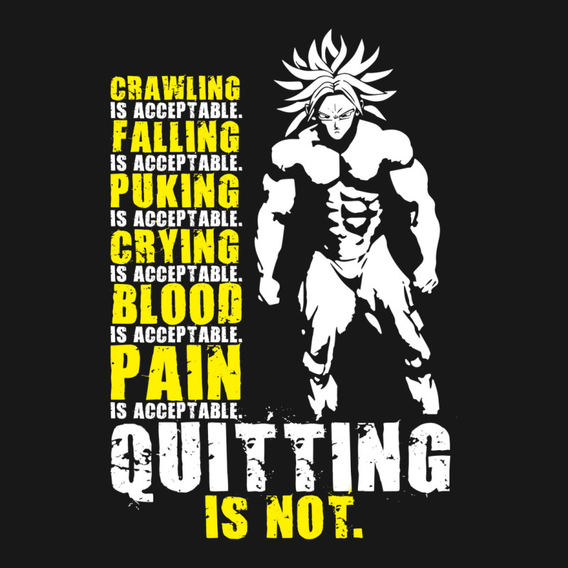 Quitting Is Not Acceptable   Anime Gym Motivational 3 Flannel Shirt | Artistshot