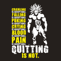 Quitting Is Not Acceptable   Anime Gym Motivational 3 Tank Top | Artistshot