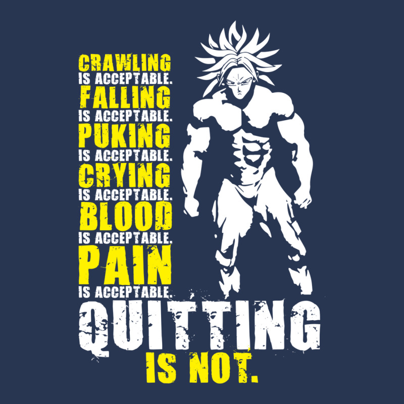 Quitting Is Not Acceptable   Anime Gym Motivational 3 Men Denim Jacket | Artistshot