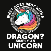 What Goes Best With A Dragon Simply An Unicorn Dragon Scorecard Crop Tee | Artistshot