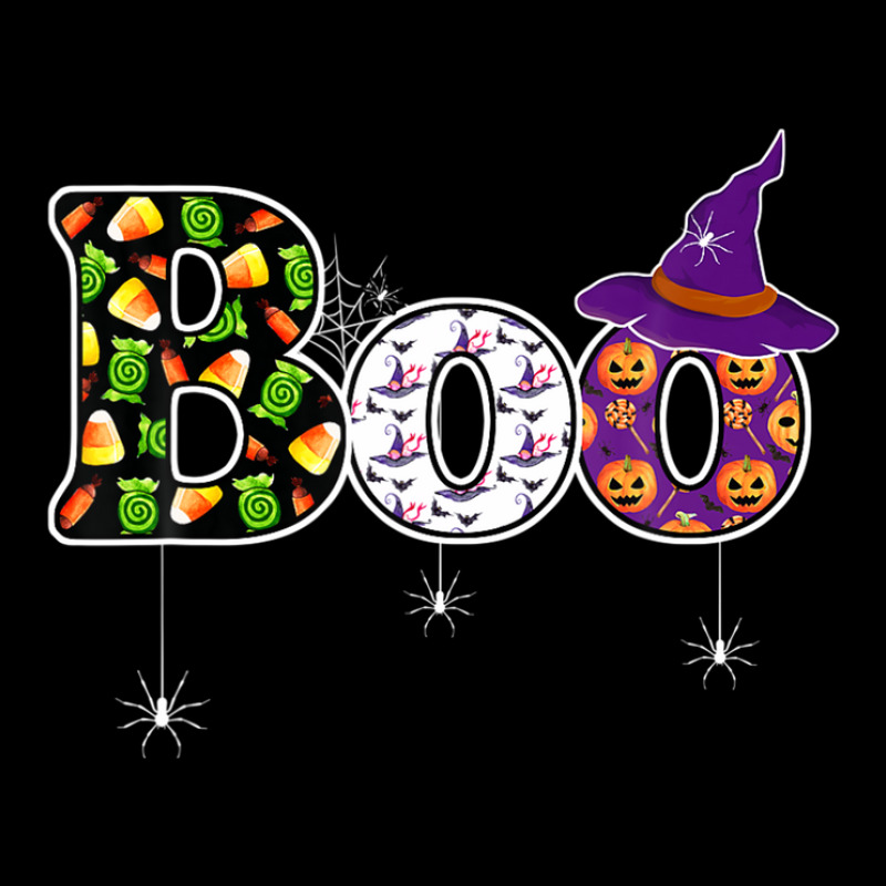 Scary Boo With Witch Hat And Spider Halloween Costume Long Sleeve Shirts | Artistshot