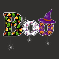 Scary Boo With Witch Hat And Spider Halloween Costume Champion Hoodie | Artistshot