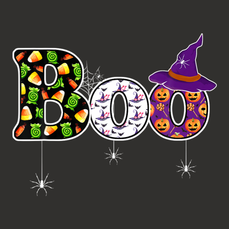 Scary Boo With Witch Hat And Spider Halloween Costume Champion Hoodie | Artistshot