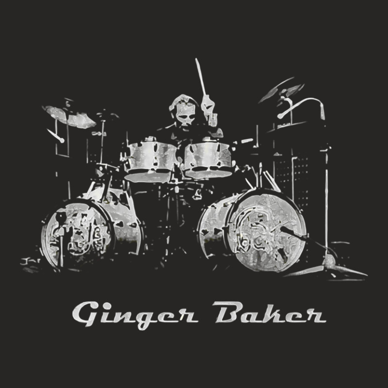 Ginger Baker Gift For Drummer1 Ladies Fitted T-Shirt by PhillipVickers | Artistshot