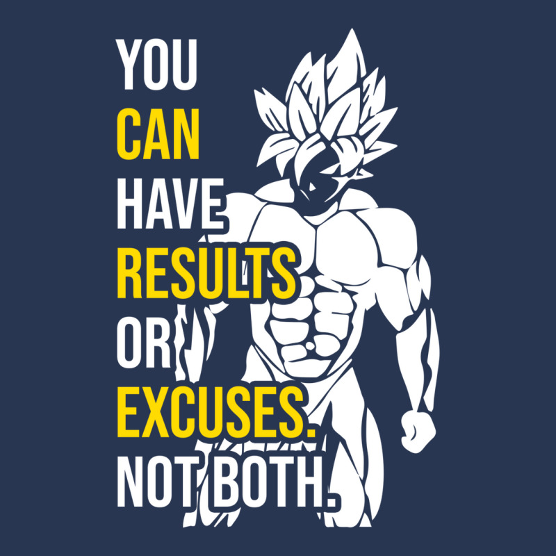 Results Vs Excuses   Goku Gym Motivational Men Denim Jacket | Artistshot