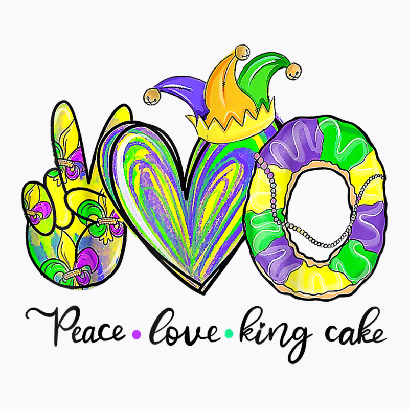 Peace Love King Cake Mardi Gras Tshirt Men Women Kids T Shirt T-shirt | Artistshot