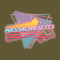 Massachusetts State Outrun Graphic Vintage Short | Artistshot