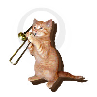 Trombone Cat Long Sleeve Shirts | Artistshot