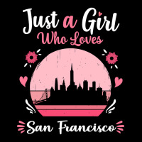 Limited Edition Just A Girl Who Loves San Francisco Pink Retro Vintage Cropped Hoodie | Artistshot