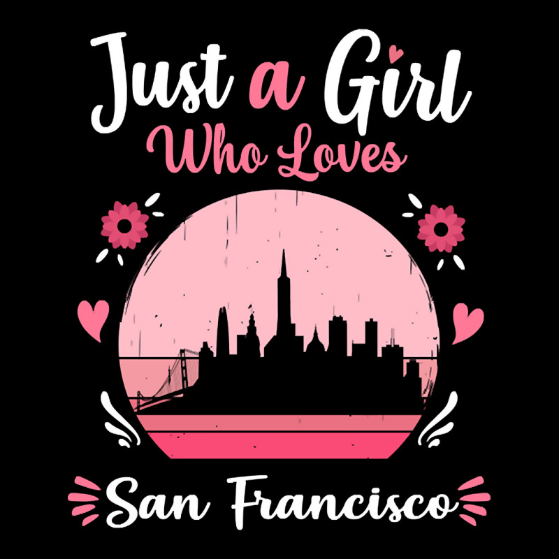 Limited Edition Just A Girl Who Loves San Francisco Pink Retro Vintage Cropped Sweater by haodinhvan1 | Artistshot