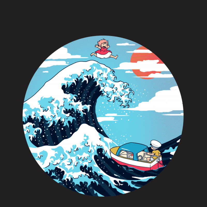 Ponyo Wave T-shirt By Douglasstencil - Artistshot
