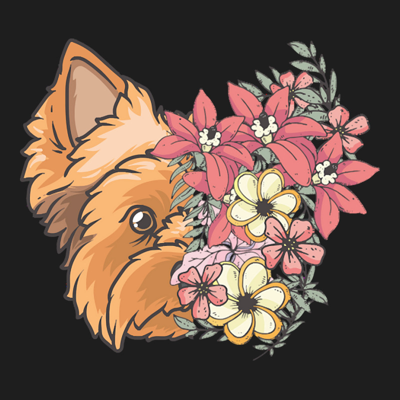 Yorkie T  Shirt Yorkshire Terrier With Flowers T  Shirt Classic T-shirt by tremblayalbin995 | Artistshot