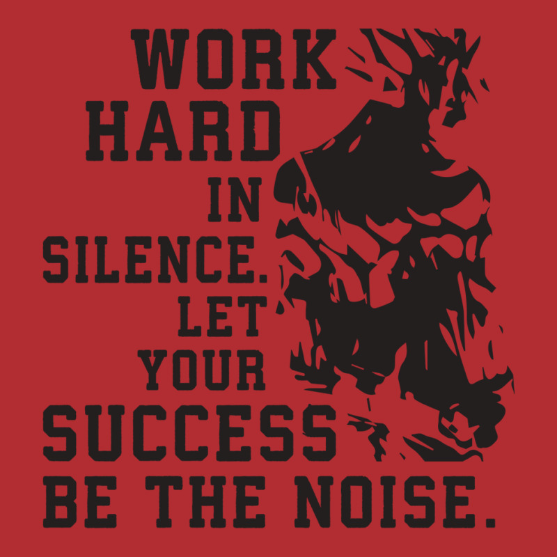 Work Hard In Silence   Anime Gym Motivational 1 Ladies Fitted T-Shirt by freerkvandat | Artistshot