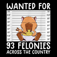 Wanted For 93 Felonies Shirt Funny Capybara Tee Rodent Quote T Shirt Graphic T-shirt | Artistshot