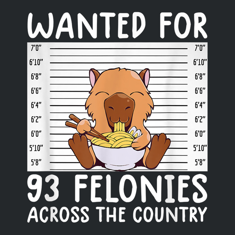 Wanted For 93 Felonies Shirt Funny Capybara Tee Rodent Quote T Shirt Crewneck Sweatshirt | Artistshot