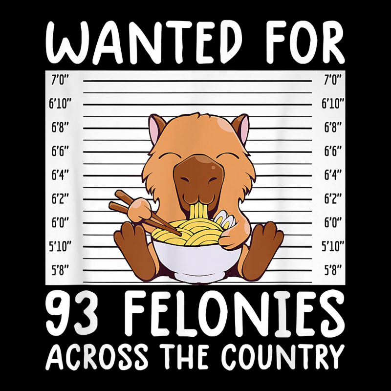 Wanted For 93 Felonies Shirt Funny Capybara Tee Rodent Quote T Shirt Men's 3/4 Sleeve Pajama Set | Artistshot