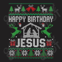 Christmas Outfit Happy Birthday Jesus Holiday Ugly Sweater T-shirt | Artistshot