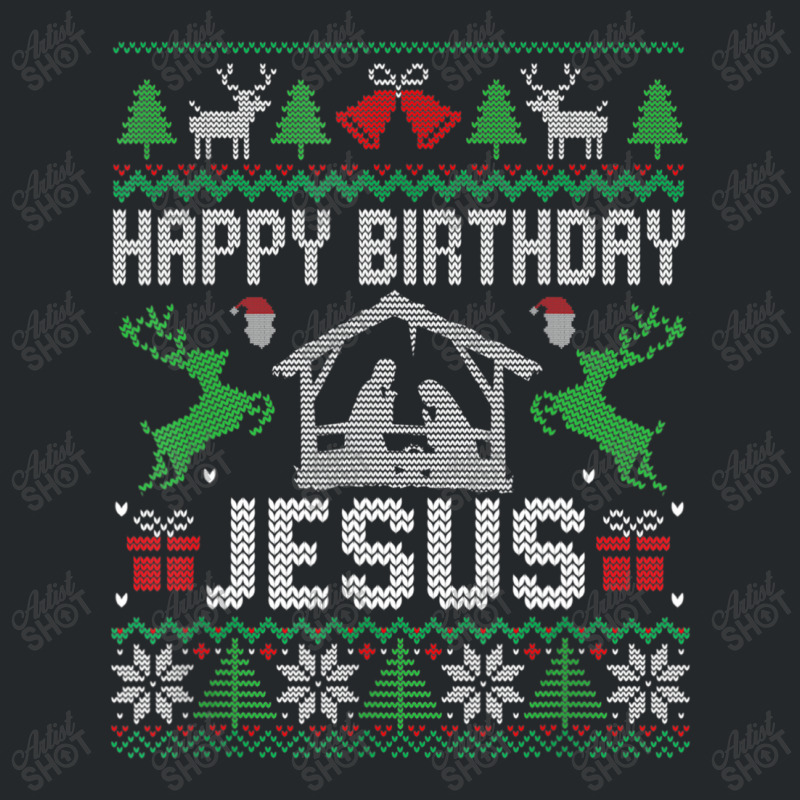 Christmas Outfit Happy Birthday Jesus Holiday Ugly Sweater Crewneck Sweatshirt | Artistshot