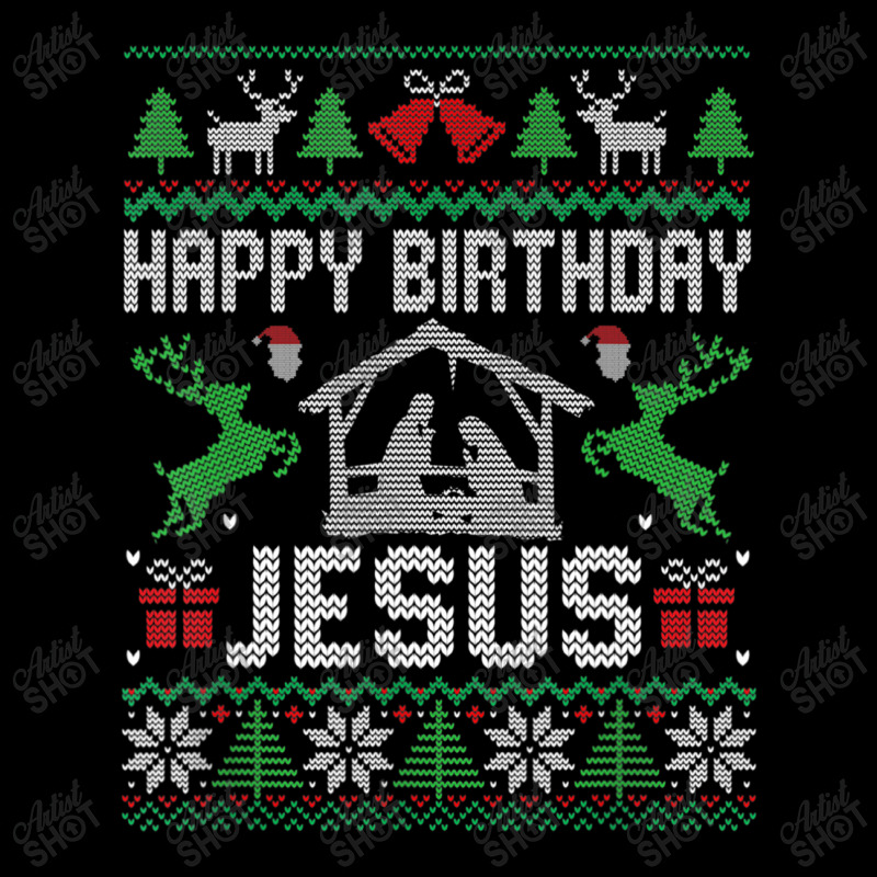 Christmas Outfit Happy Birthday Jesus Holiday Ugly Sweater Men's 3/4 Sleeve Pajama Set | Artistshot