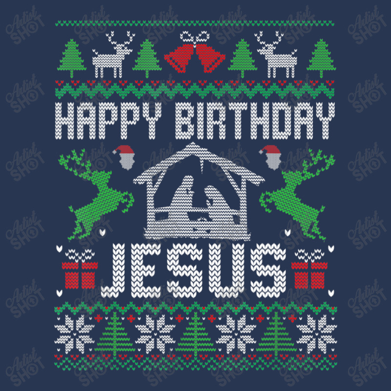 Christmas Outfit Happy Birthday Jesus Holiday Ugly Sweater Men Denim Jacket | Artistshot