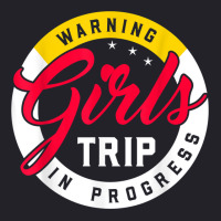 Warning Girls Trip In Progress Weekend Party Vacation T Shirt Unisex Sherpa-lined Denim Jacket | Artistshot